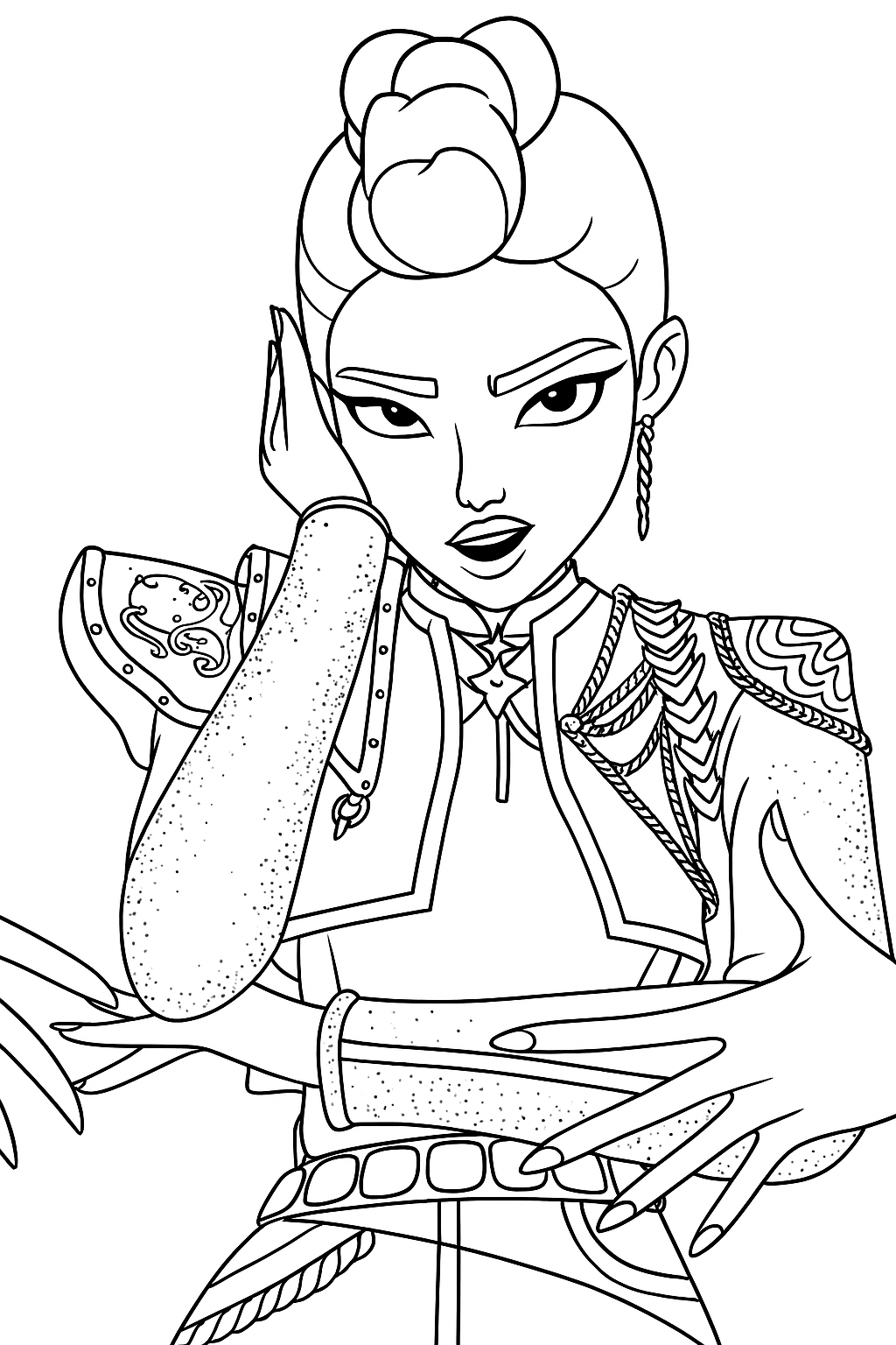 KPop Demon Hunters Coloring Pages 21 KPop Demon Hunters themed coloring pages 2