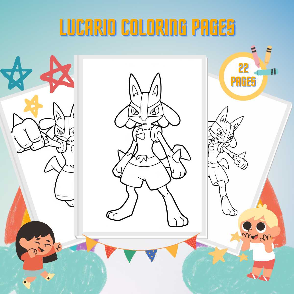 Lucario Coloring Pages thumbnail