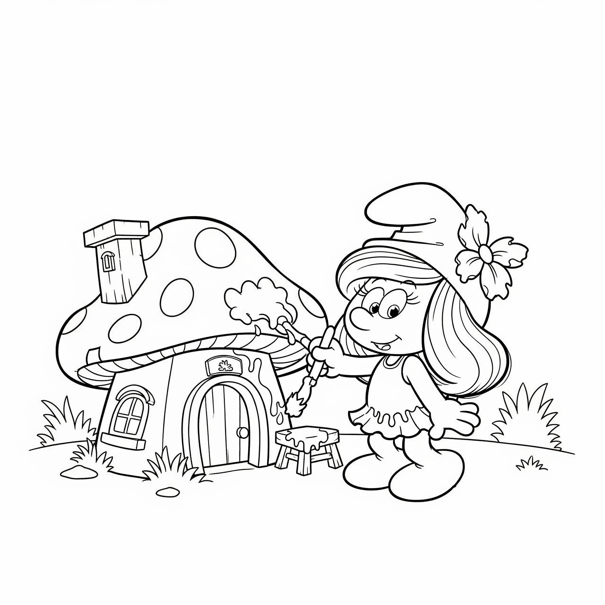 Smurf Coloring Pages 2 Smurf free coloring pages
