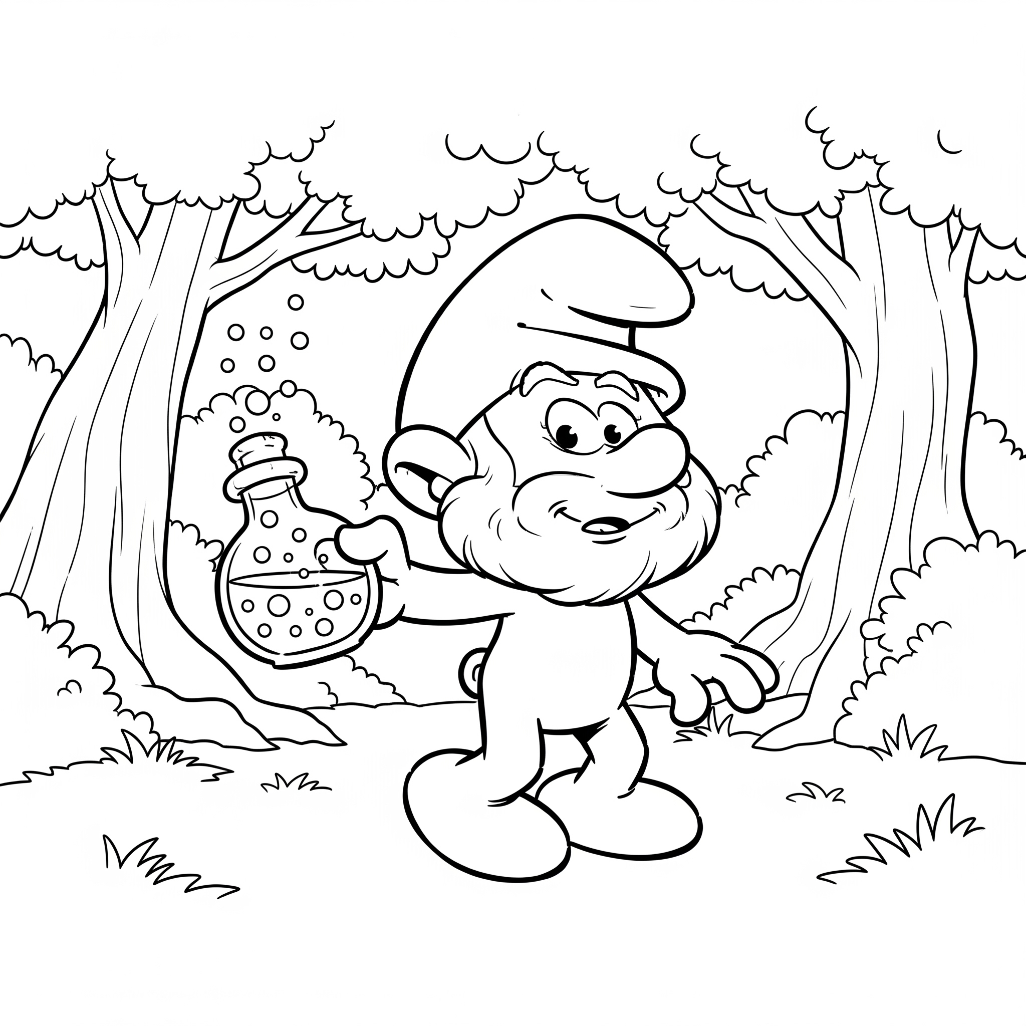 Smurf Coloring Pages 3 printable Smurf coloring pages for adults