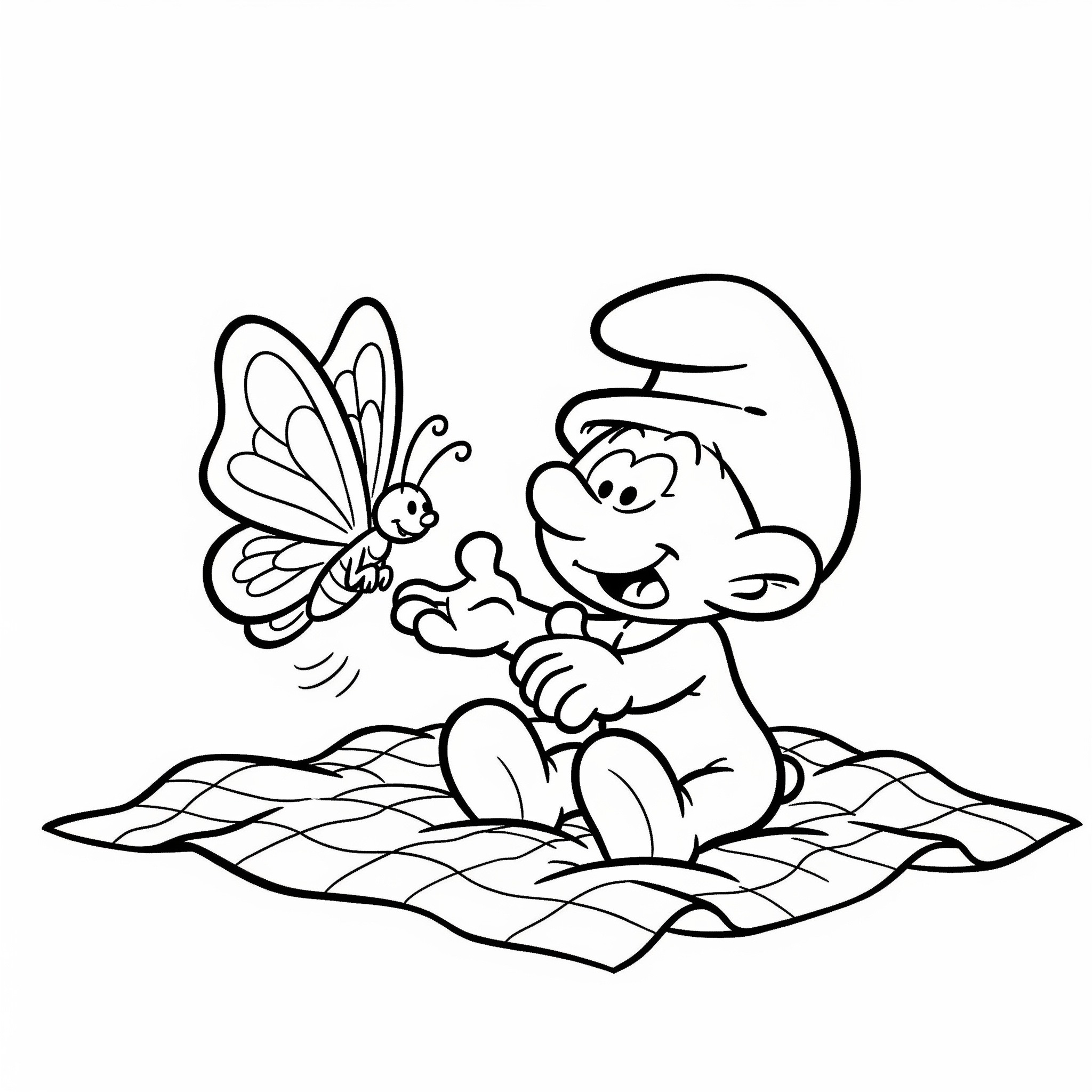 Smurf Coloring Pages 7 free full size printable Smurf coloring pages for adults pdf