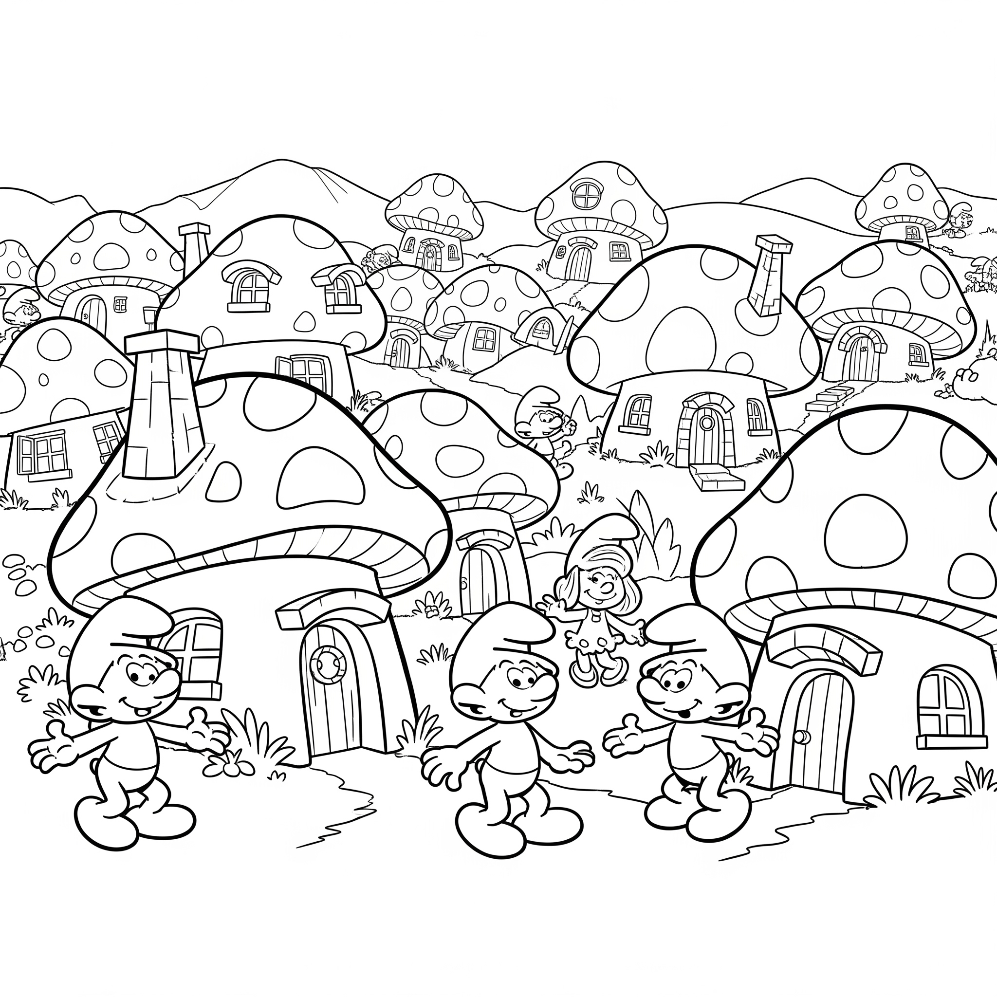 Smurf Coloring Pages 10 preschool Smurf coloring pages