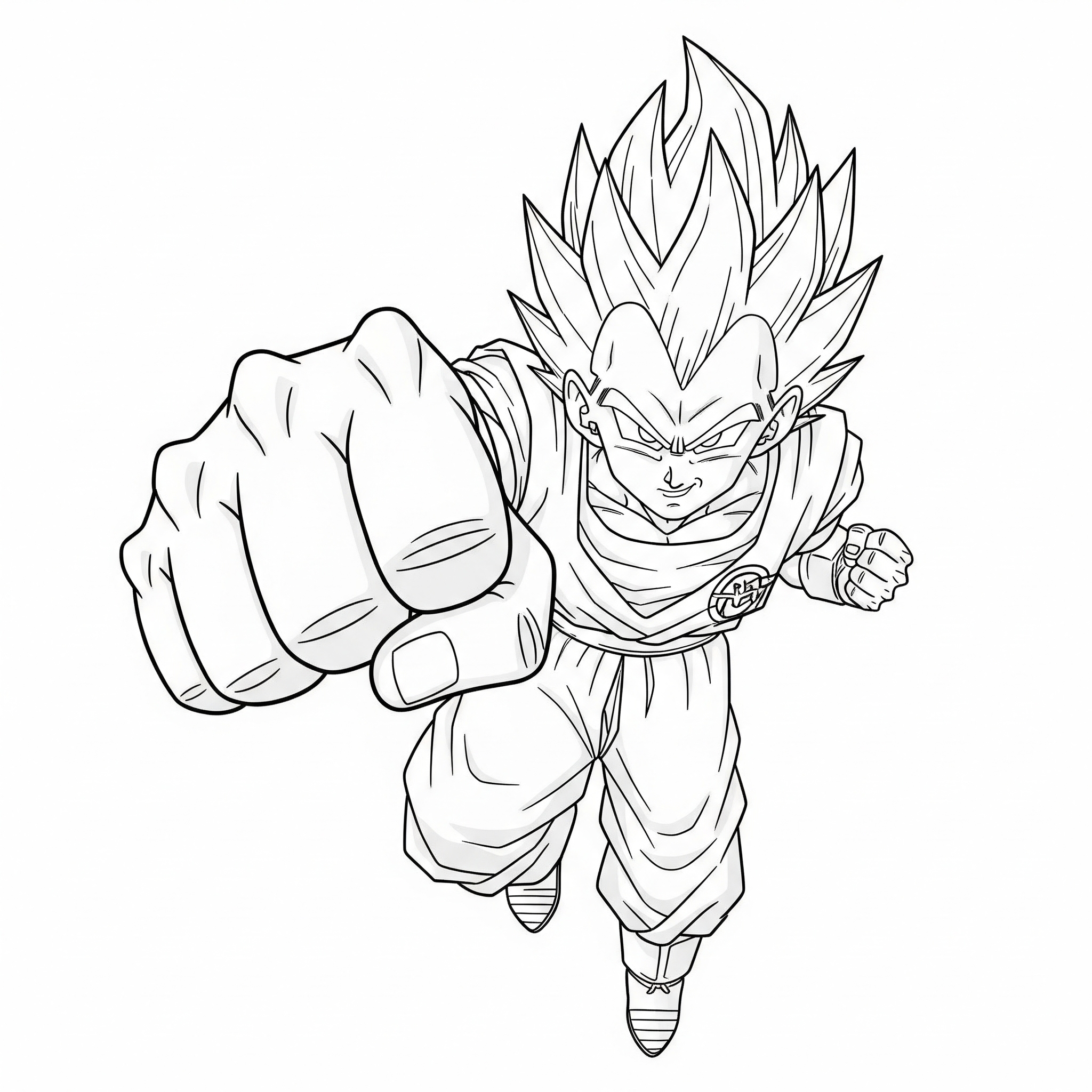 Vegeta Coloring Pages 2 printable Vegeta coloring pages for adults