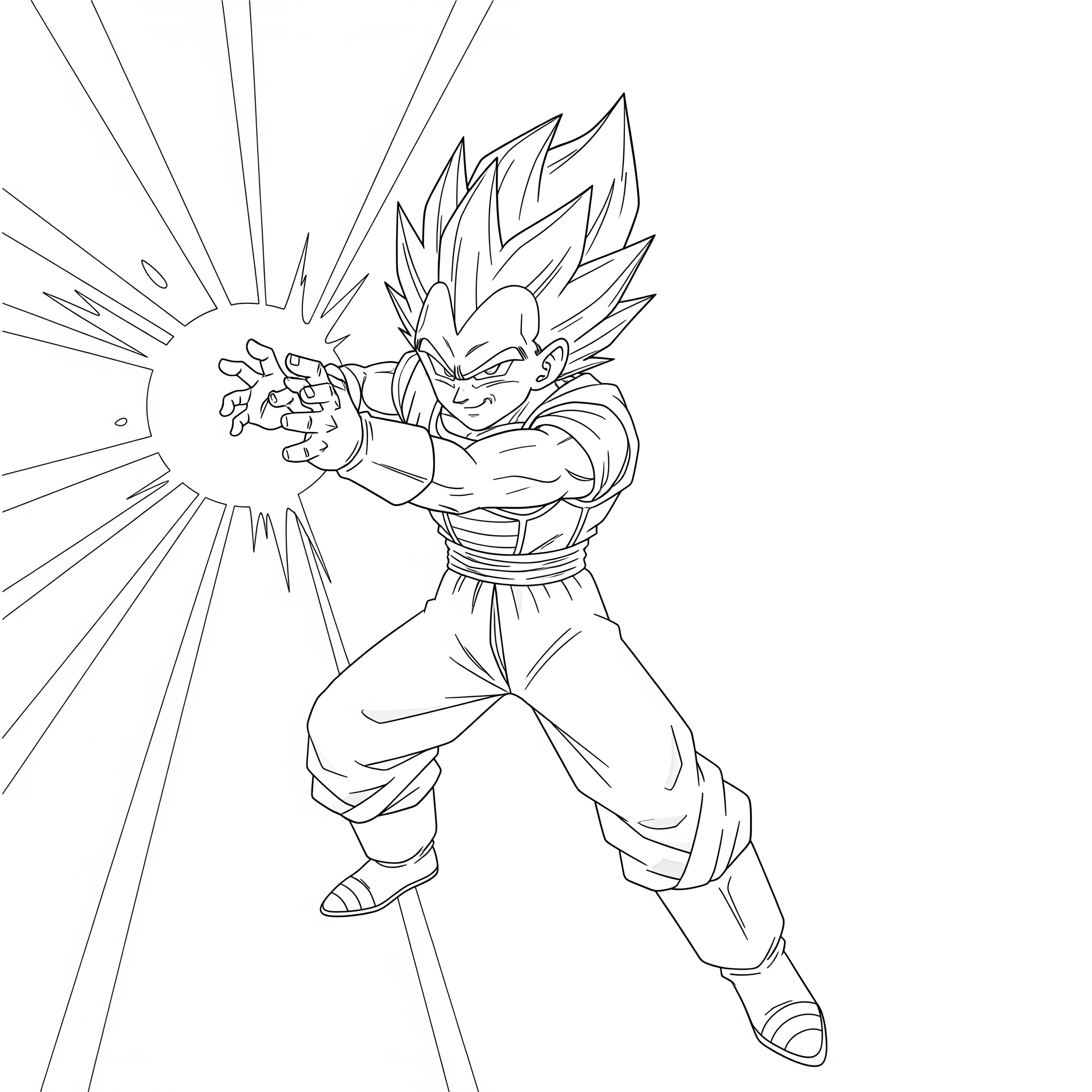 Vegeta Coloring Pages 15 free coloring Vegeta pages