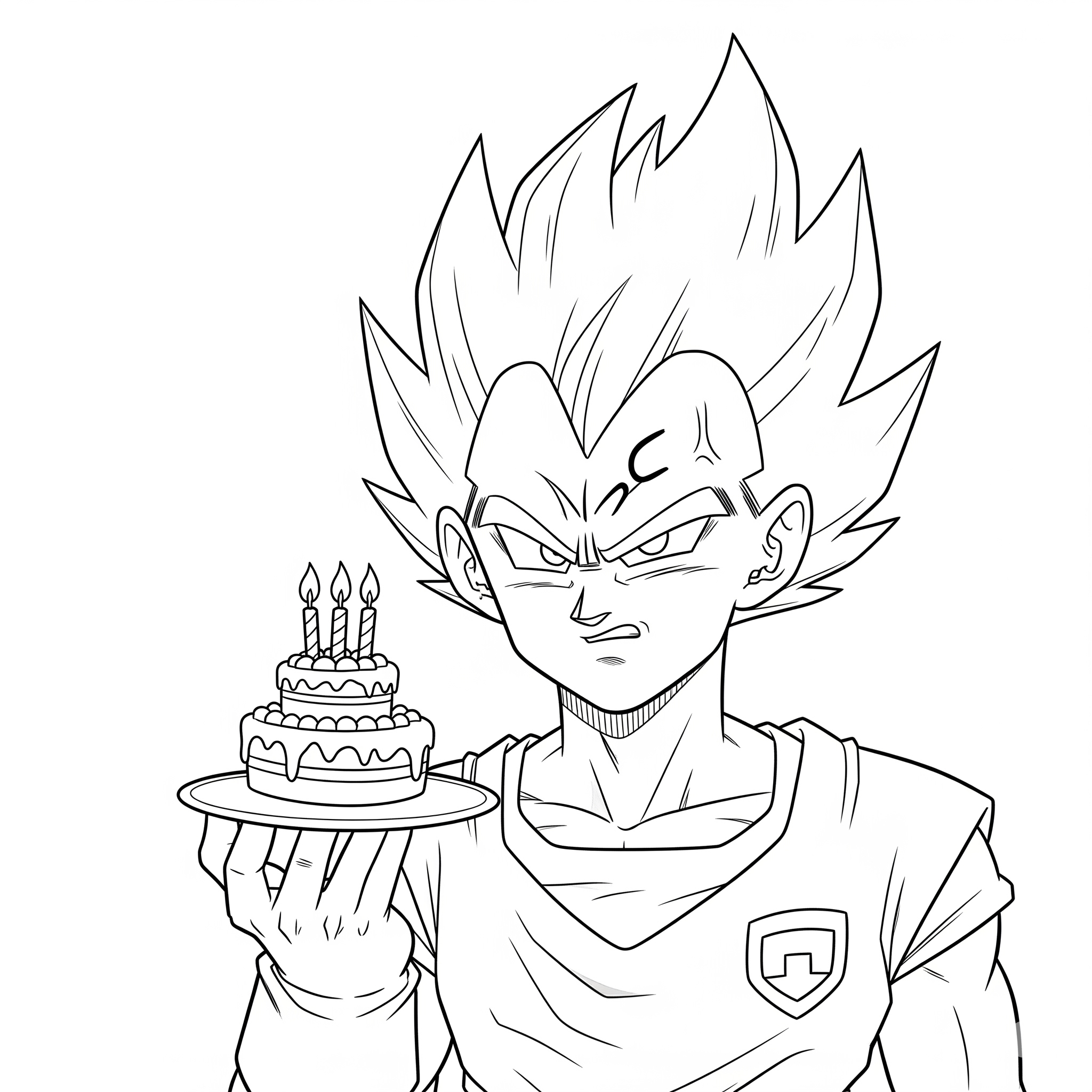 Vegeta Coloring Pages 3 easy cute Vegeta coloring pages