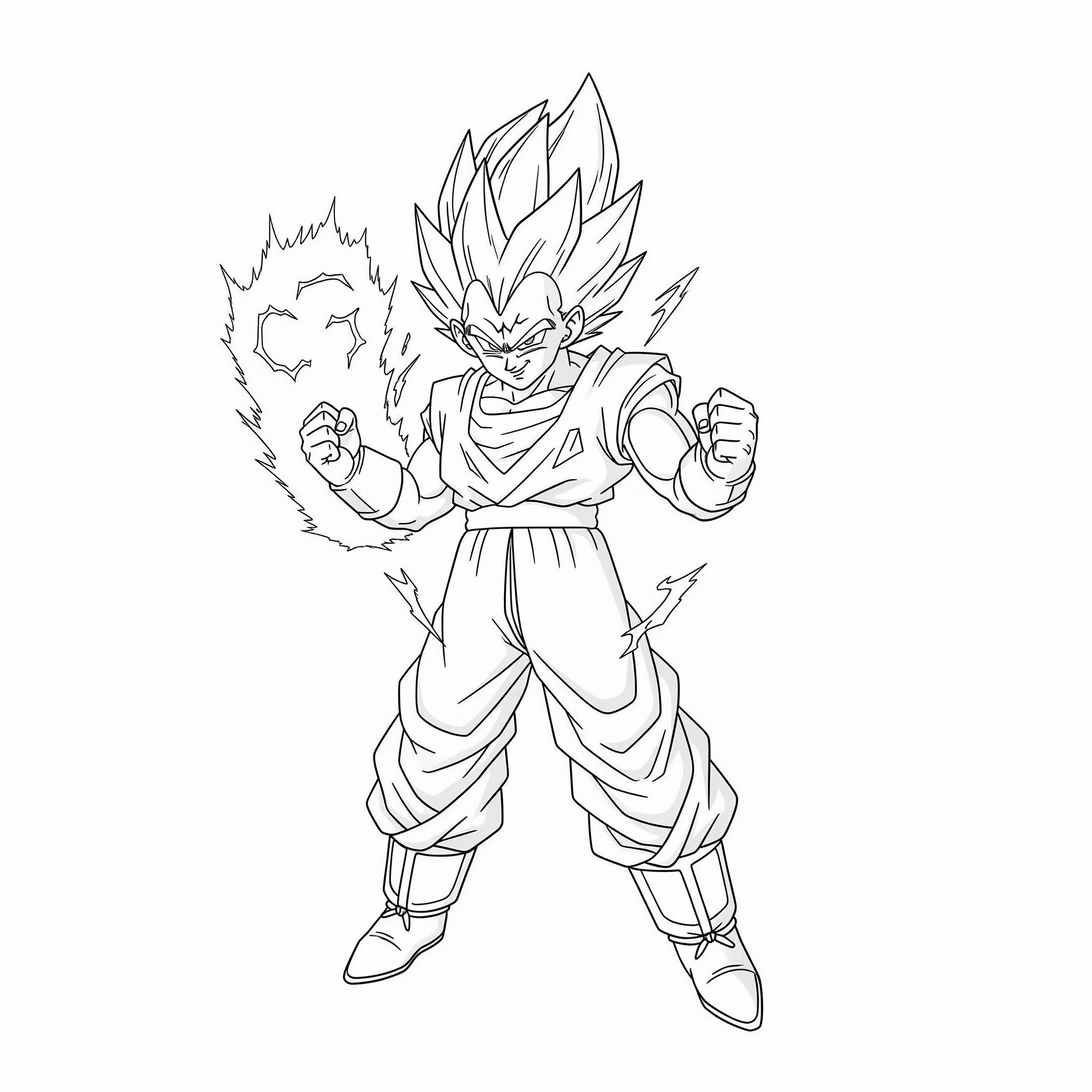 Vegeta Coloring Pages 19 free Vegeta coloring pages for kids