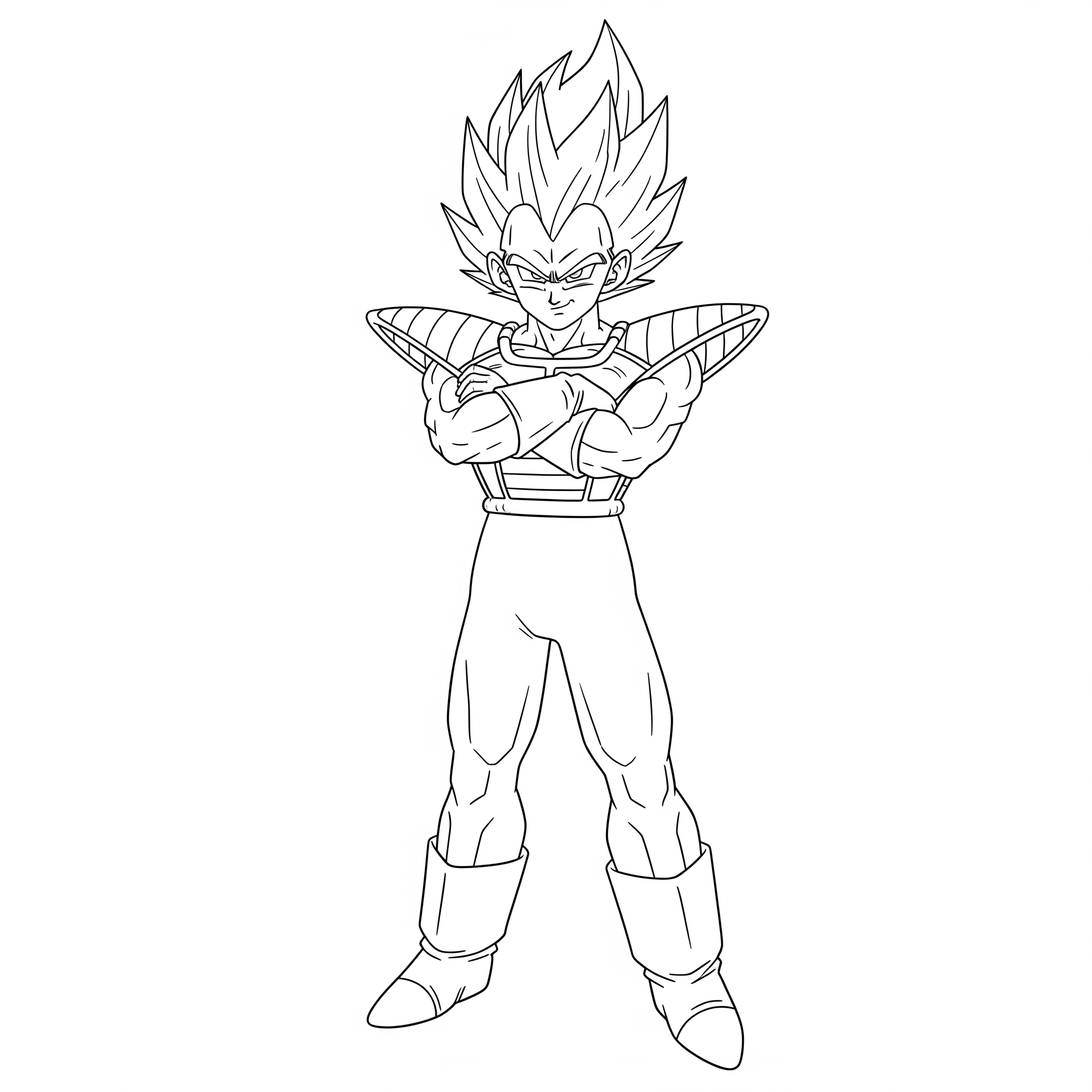 Vegeta Coloring Pages 4 free printable Vegeta coloring pages for adults