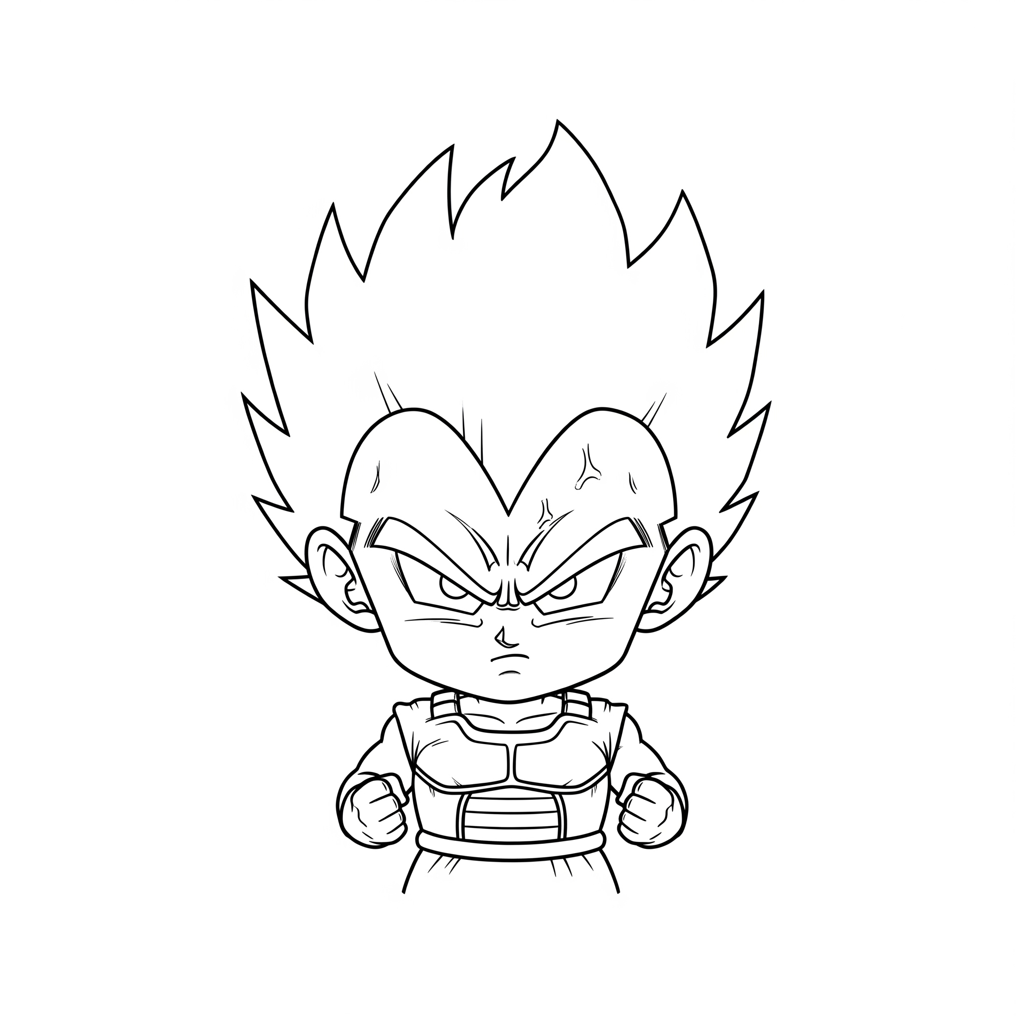 Vegeta Coloring Pages 5 free full size printable Vegeta coloring pages for adults pdf