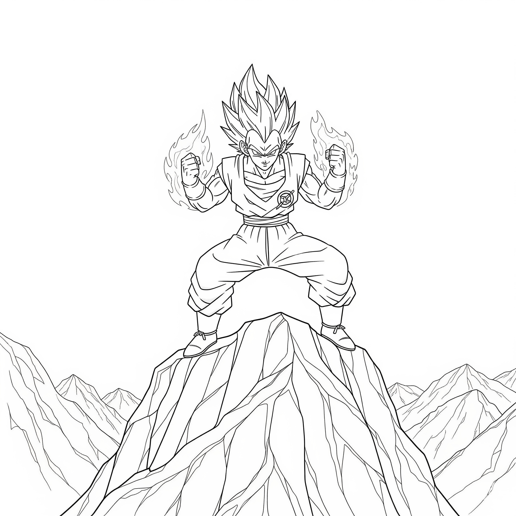 Vegeta Coloring Pages 7 free Vegeta coloring pages for adults