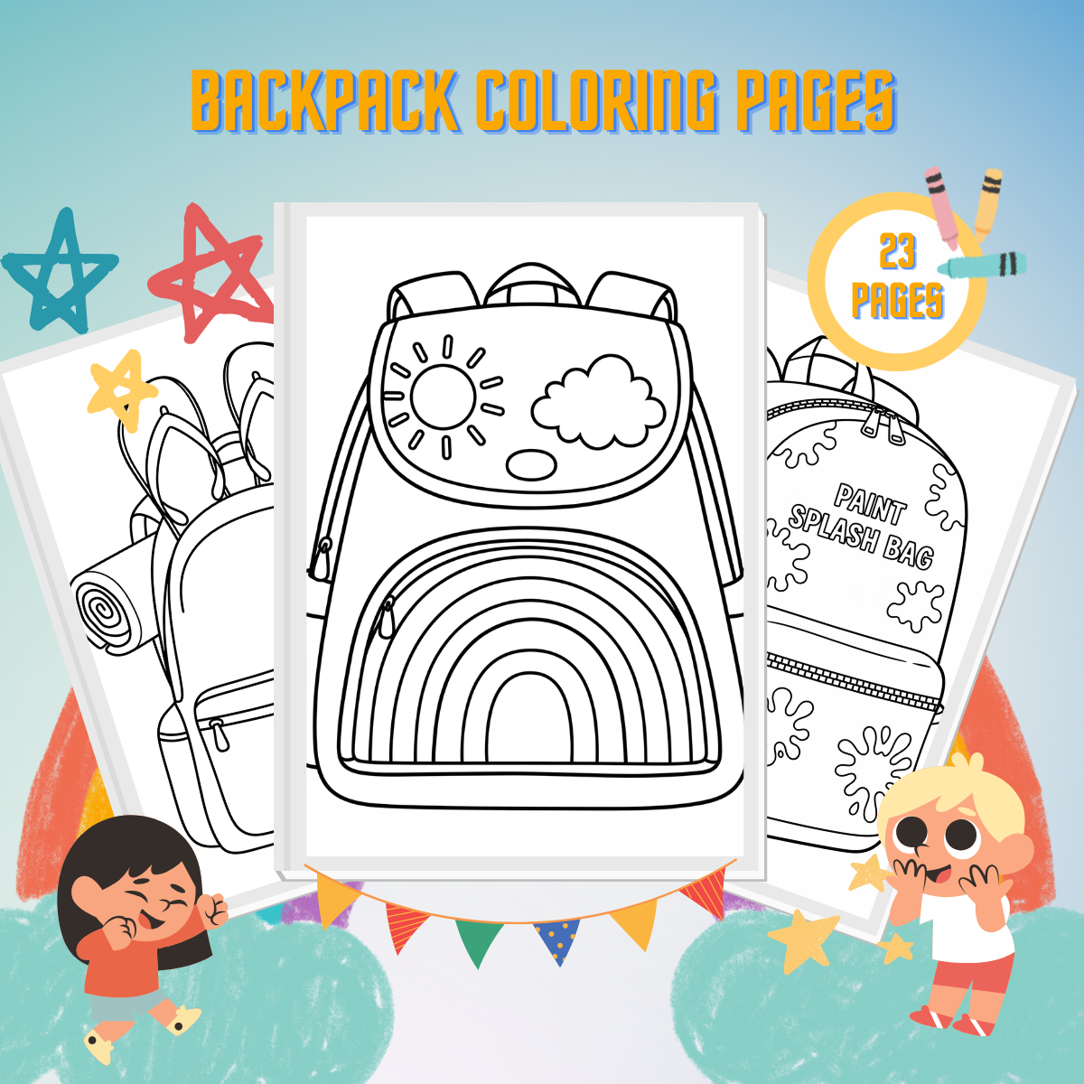 Backpack Coloring Pages