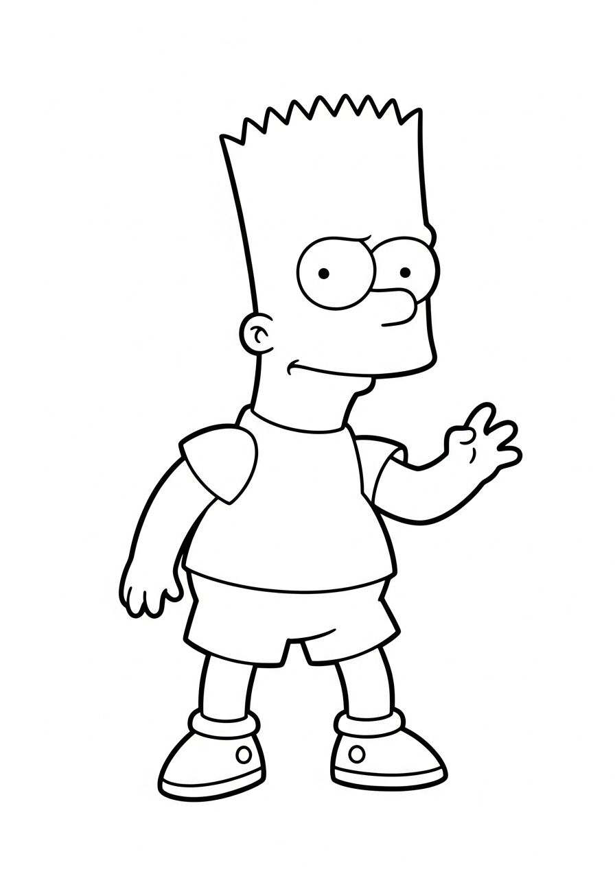 Bart Simpson Coloring Pages 2 vintage Bart Simpson coloring pages