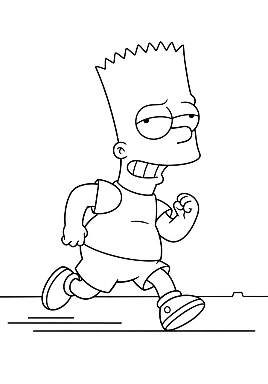 Bart Simpson Coloring Pages 11 detailed Bart Simpson coloring pages for adults