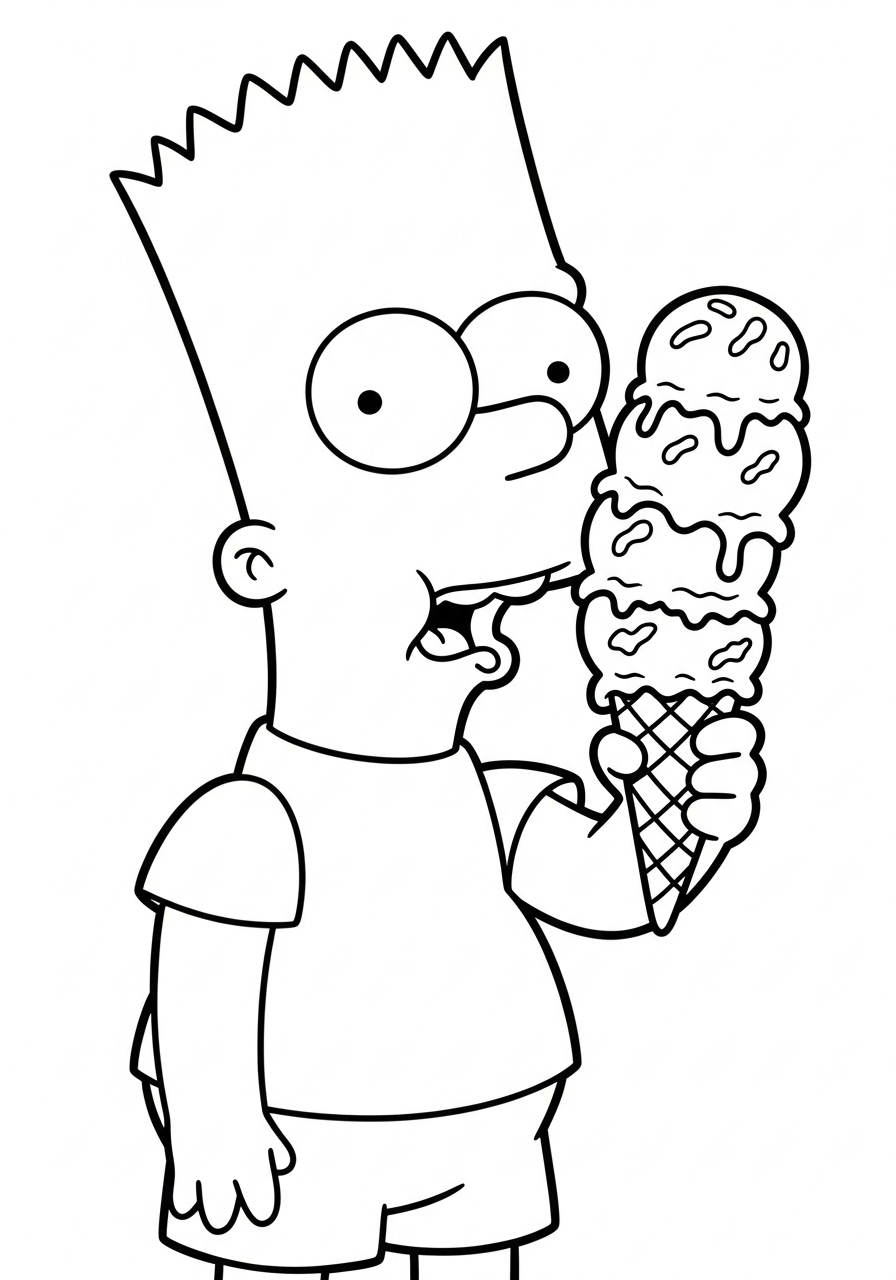 Bart Simpson Coloring Pages 12 cute coloring pages Bart Simpson