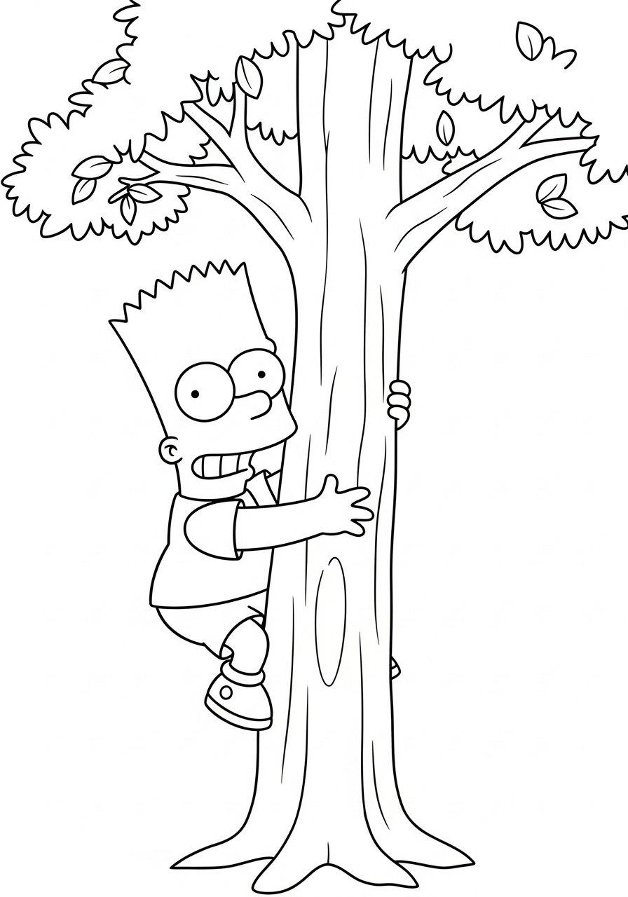 Bart Simpson Coloring Pages 15 fun Bart Simpson coloring pages 1