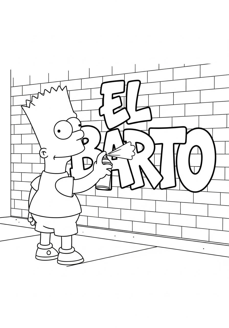 Bart Simpson Coloring Pages 16 cute Bart Simpson coloring pages 1