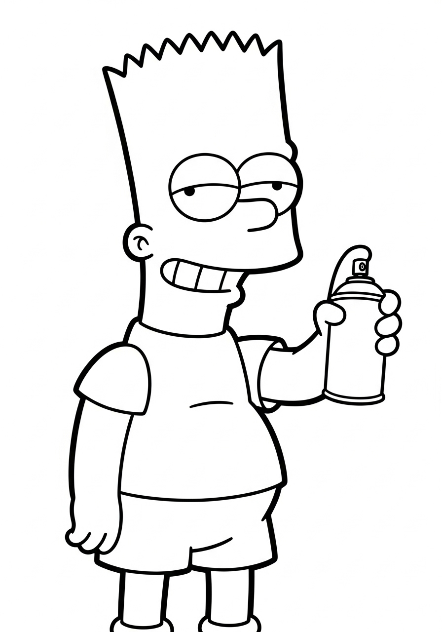 Bart Simpson Coloring Pages 17 coloring Bart Simpson pages