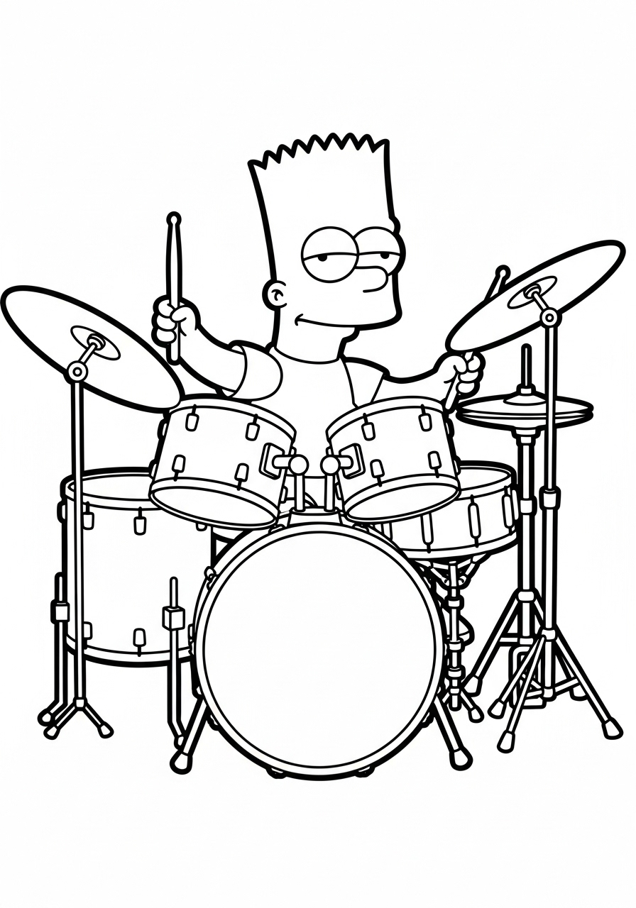 Bart Simpson Coloring Pages 20 Bart Simpson cards coloring pages