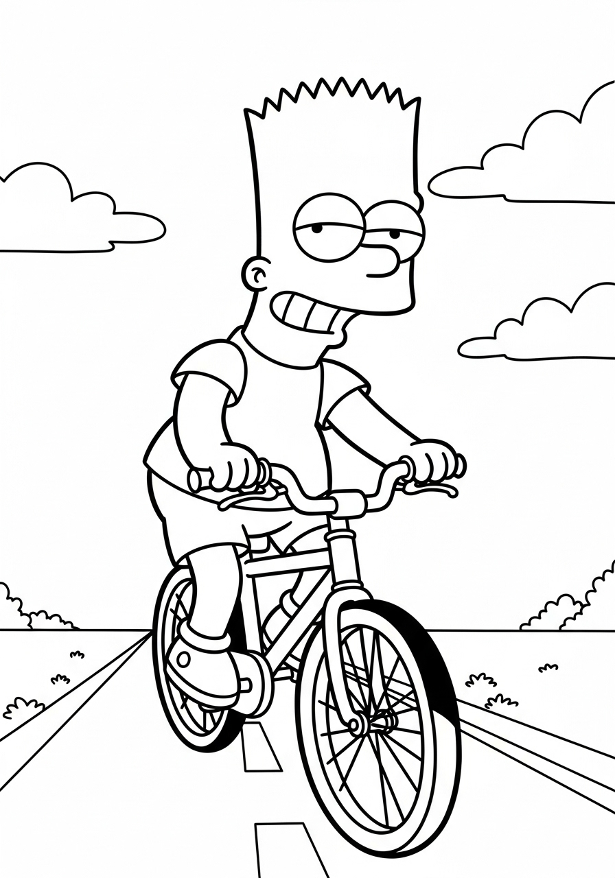 Bart Simpson Coloring Pages 21 Bart Simpson adult coloring pages 1