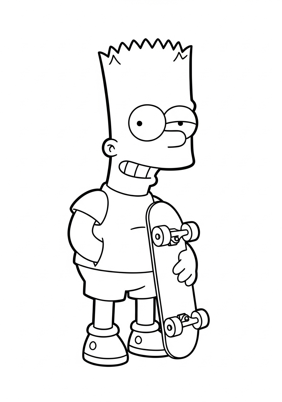 Bart Simpson Coloring Pages 4 kids Bart Simpson coloring pages