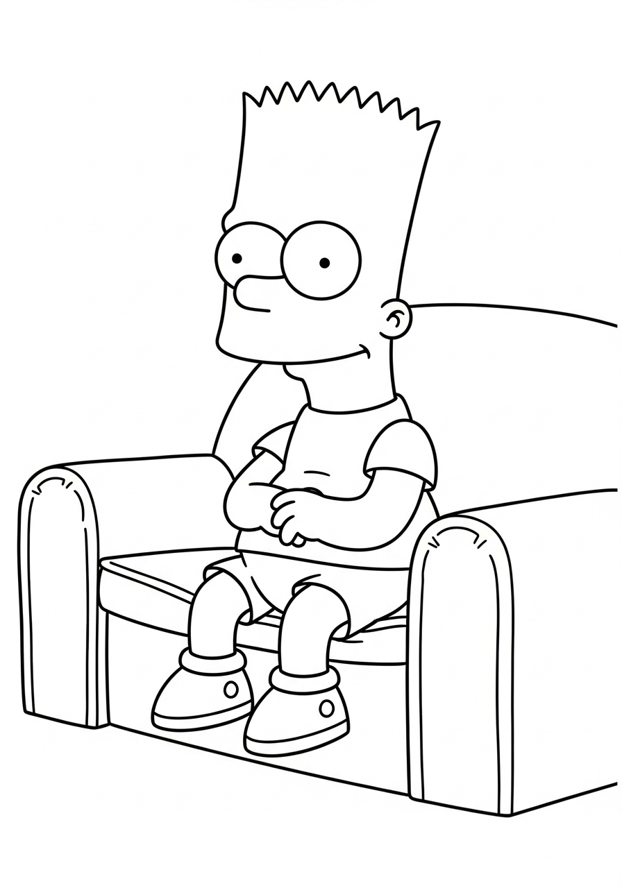 Bart Simpson Coloring Pages 5 Bart Simpson coloring book pages