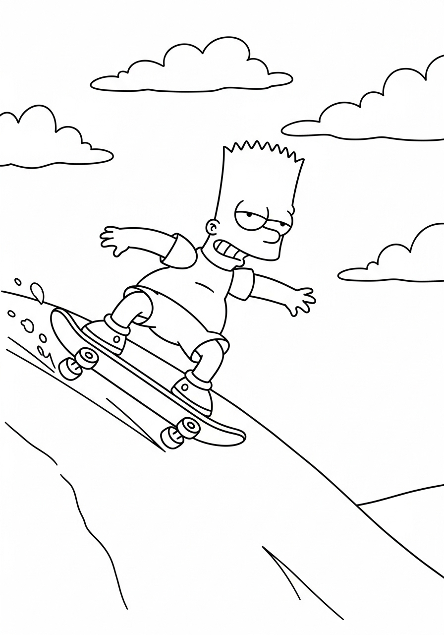 Bart Simpson Coloring Pages 7 Bart Simpson coloring pages for kids