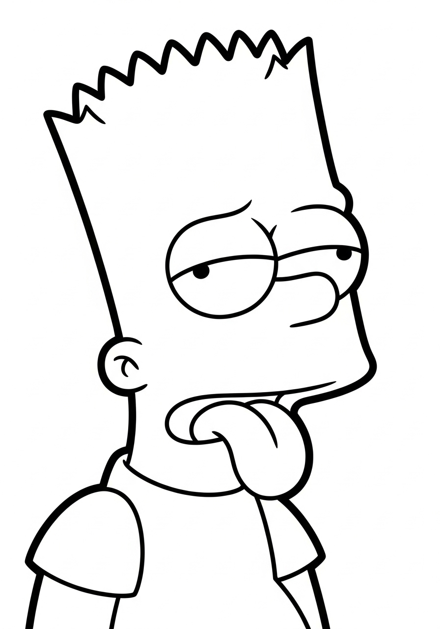Bart Simpson Coloring Pages 8 cute Bart Simpson coloring pages