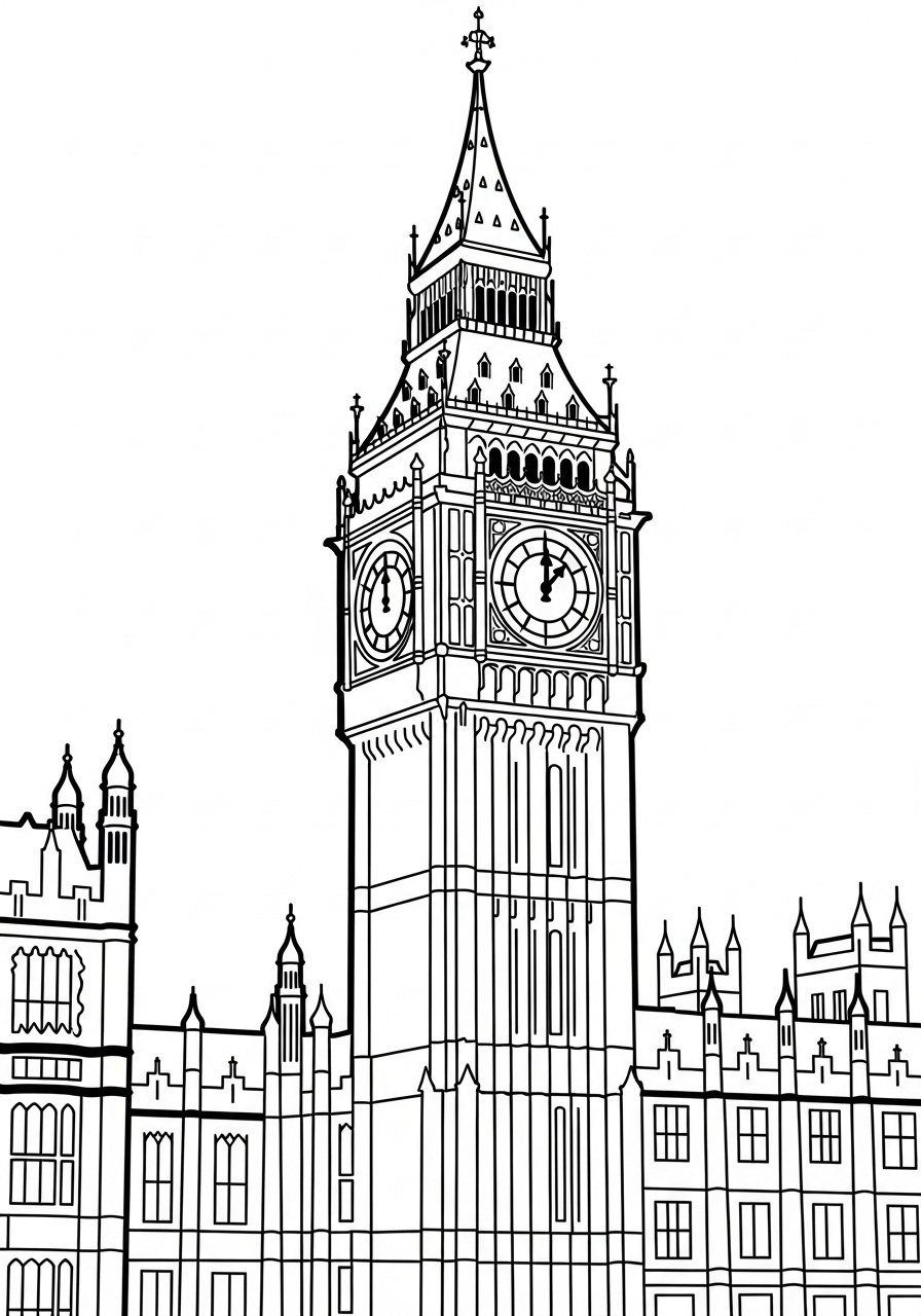 Big Ben Coloring Pages 2 Big Ben coloring pages