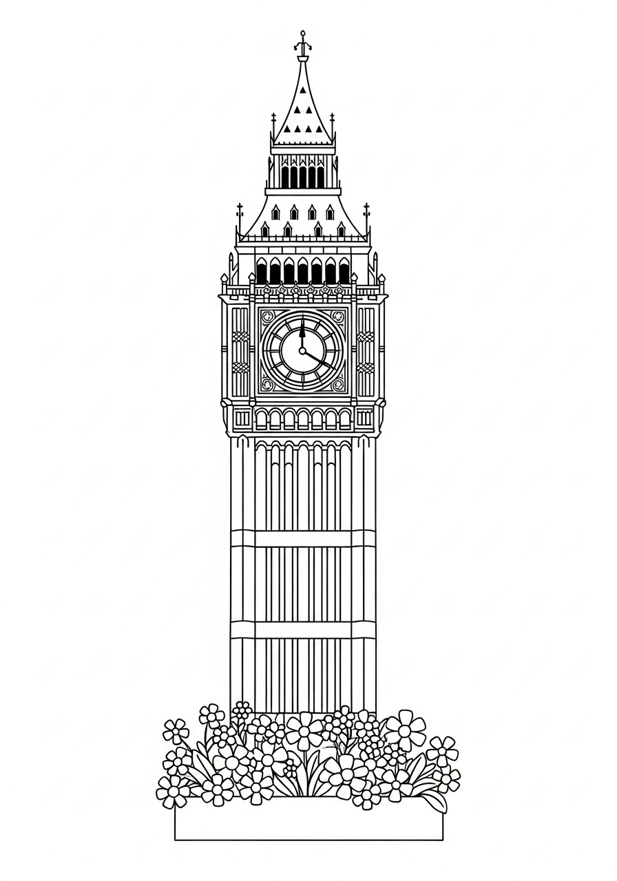 Big Ben Coloring Pages 11 Big Ben decorations coloring pages