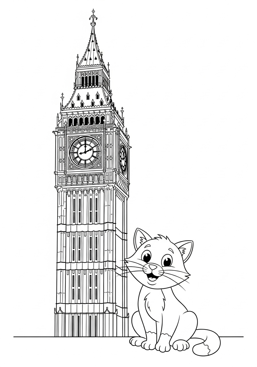 Big Ben Coloring Pages 14 Big Ben coloring pages 1