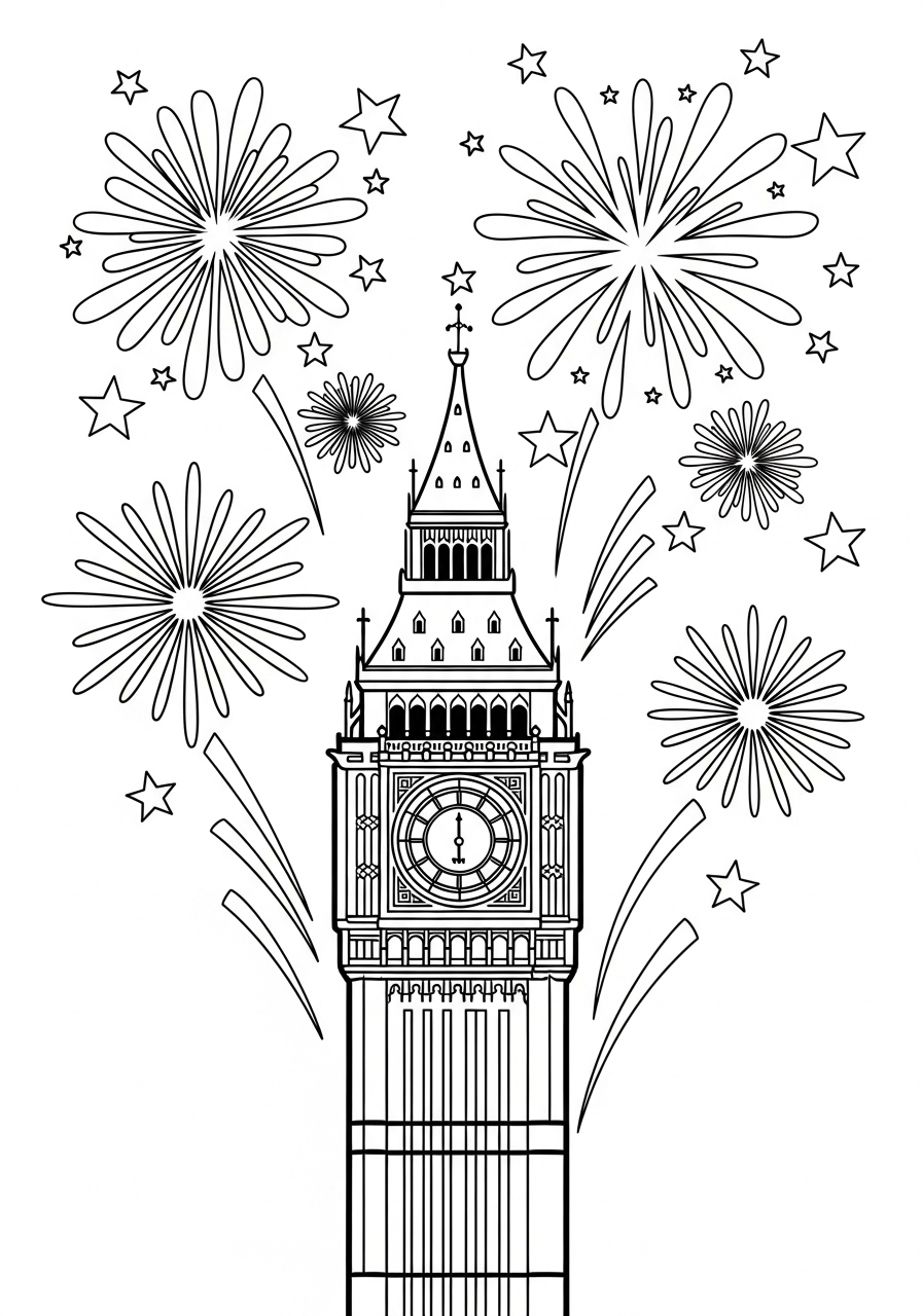 Big Ben Coloring Pages 15 Big Ben free coloring pages