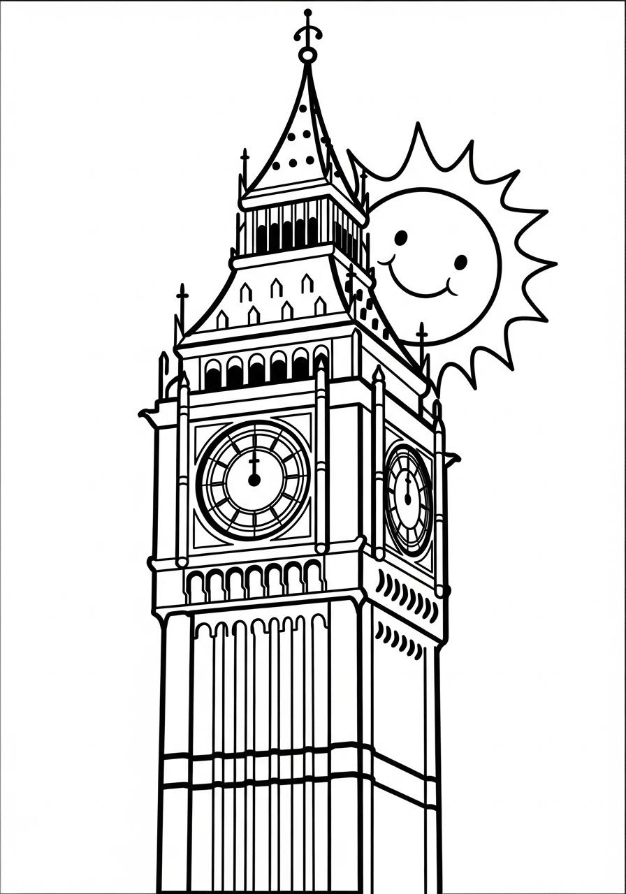Big Ben Coloring Pages 16 free Big Ben coloring pages