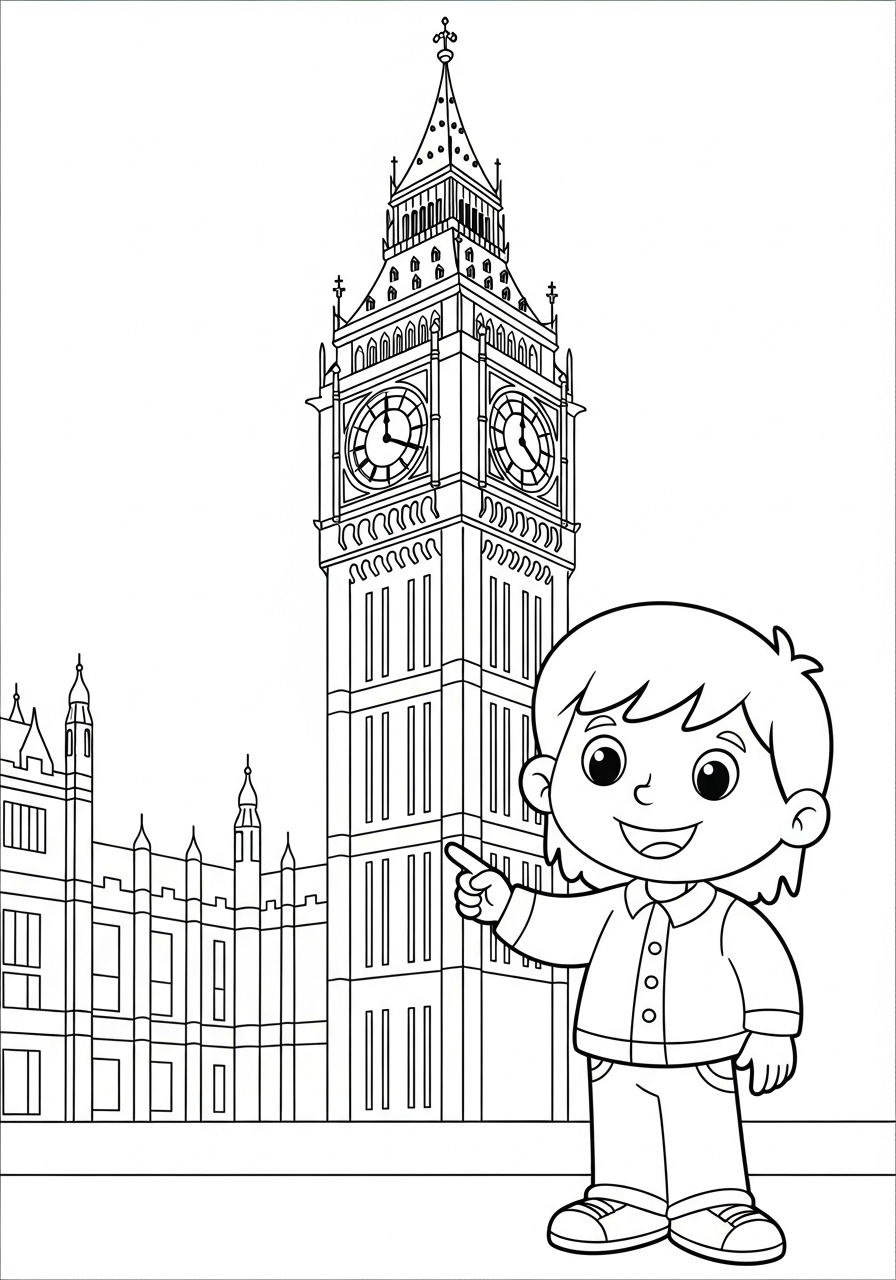Big Ben Coloring Pages 17 free printable Big Ben coloring pages for adults