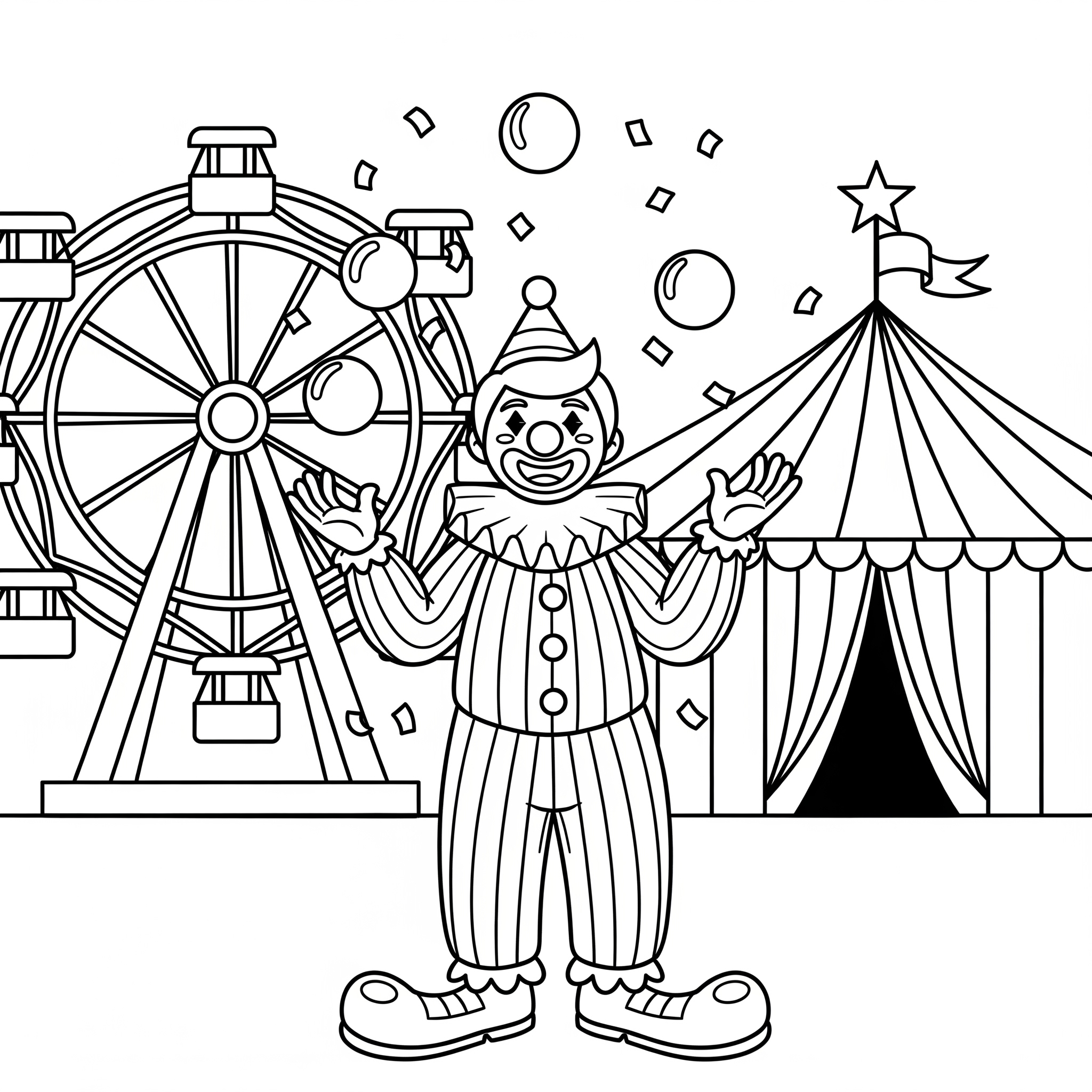 Carnival Coloring Pages 2 detailed Carnival coloring pages for adults