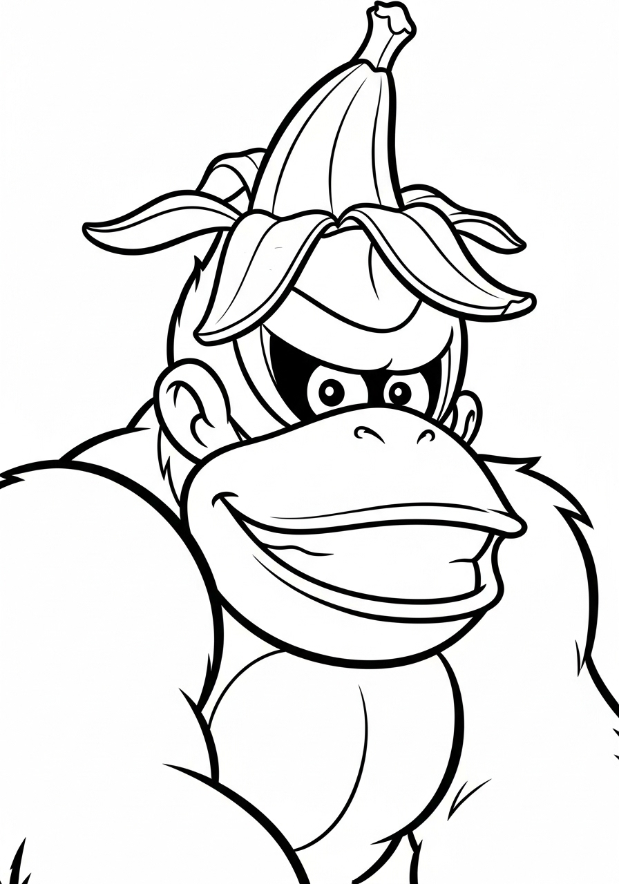 Donkey Kong Coloring Pages 12 Donkey Kong coloring pages for adults easy 1