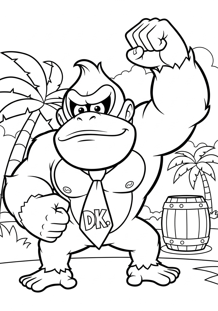 Donkey Kong Coloring Pages 3 Donkey Kong coloring pages pdf
