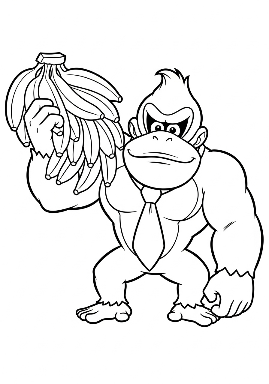 Donkey Kong Coloring Pages 5 cute coloring pages Donkey Kong