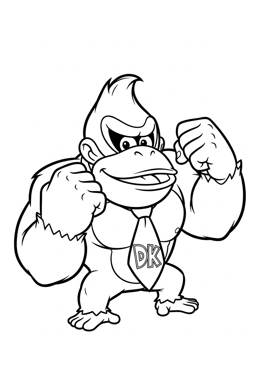 Donkey Kong Coloring Pages 7 Donkey Kong coloring pages