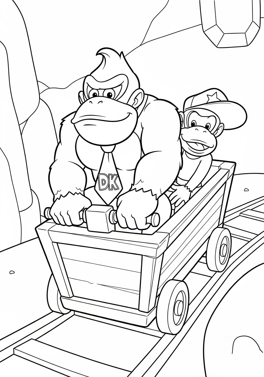 Donkey Kong Coloring Pages 17 Donkey Kong free coloring pages