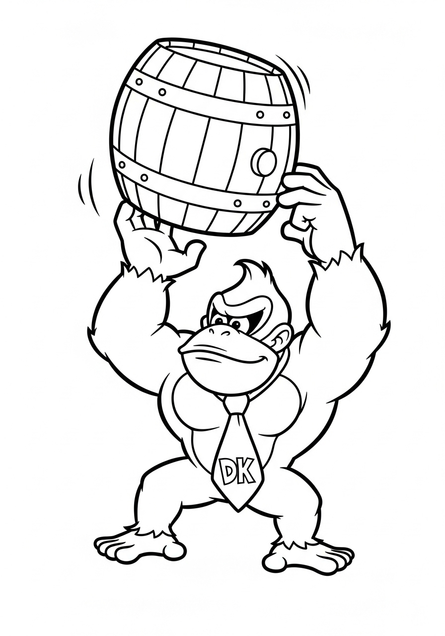 Donkey Kong Coloring Pages 8 Donkey Kong decorations coloring pages