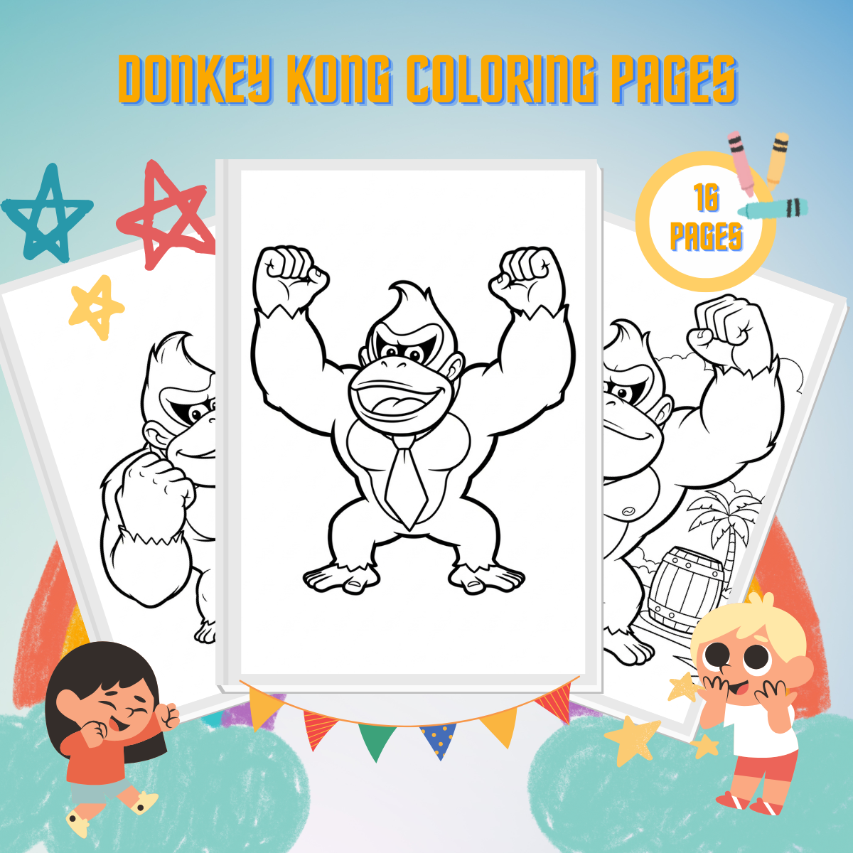 Donkey Kong Coloring Pages