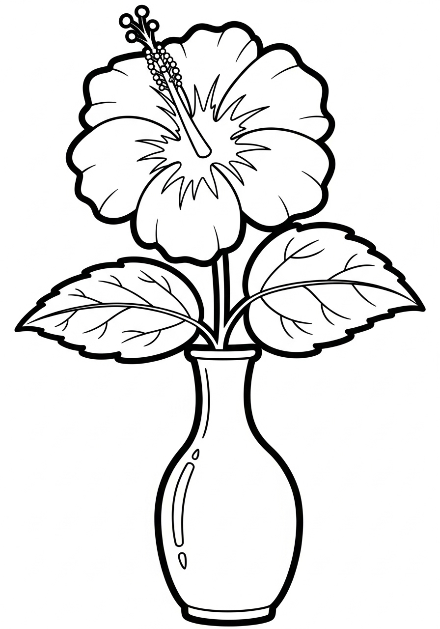 Hibiscus Coloring Pages 13 free full size printable Hibiscus coloring pages for adults pdf