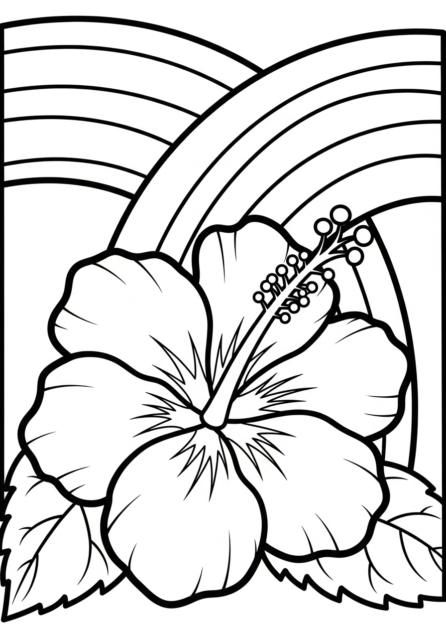 Hibiscus Coloring Pages 15 cute Hibiscus coloring pages