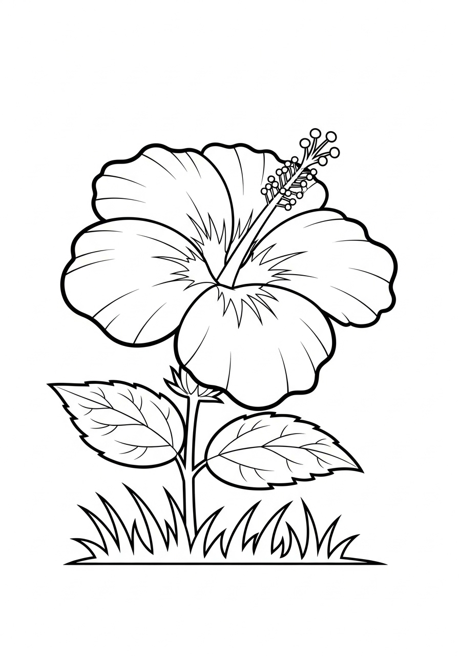 Hibiscus Coloring Pages 16 merry Hibiscus coloring pages