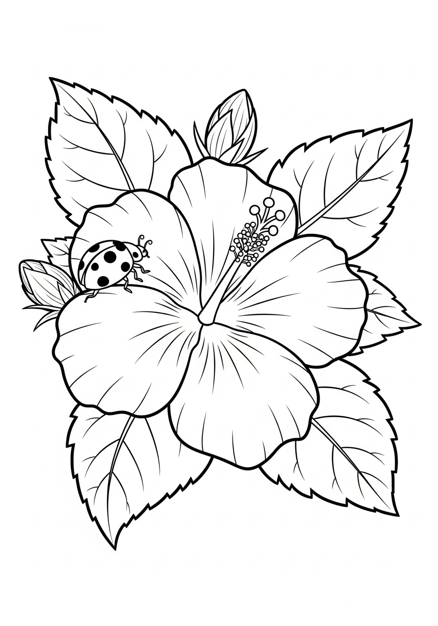 Hibiscus Coloring Pages 17 grinch cute Hibiscus coloring pages