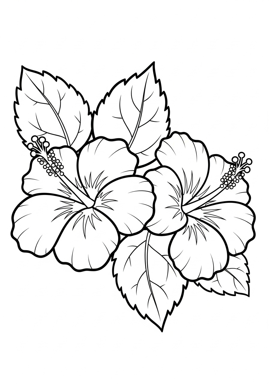 Hibiscus Coloring Pages 5 Hibiscus coloring pages printable