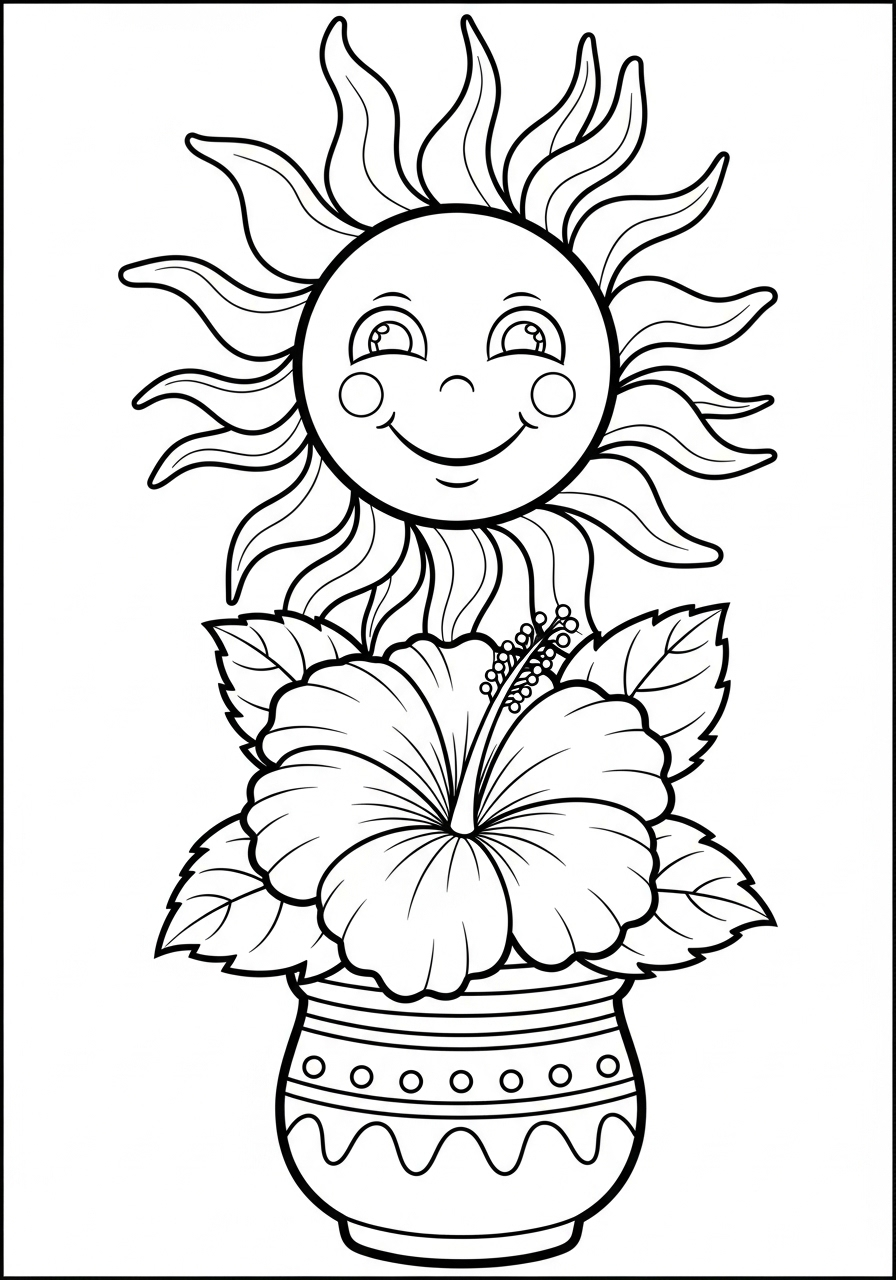 Hibiscus Coloring Pages 6 free Hibiscus coloring pages for adults