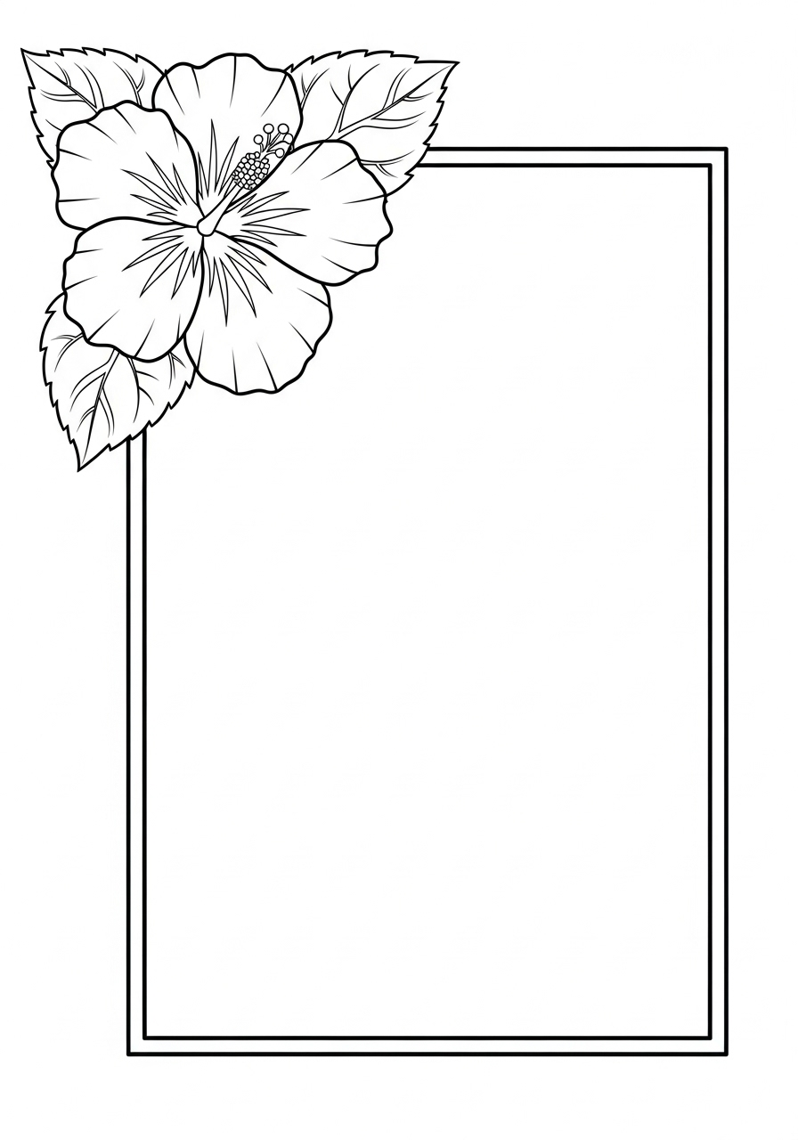 Hibiscus Coloring Pages 8 free Hibiscus coloring pages