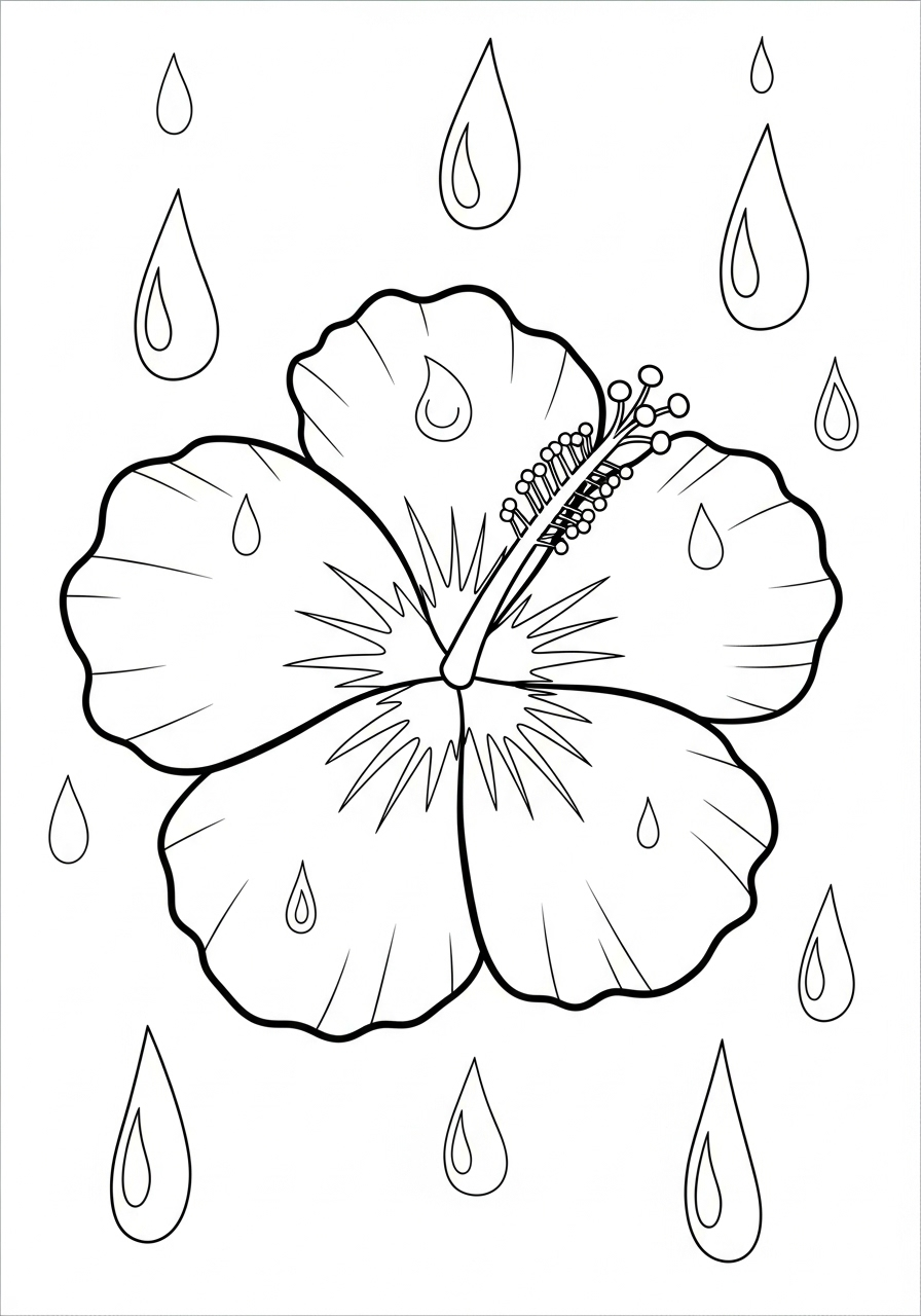 Hibiscus Coloring Pages 10 Hibiscus adult coloring pages