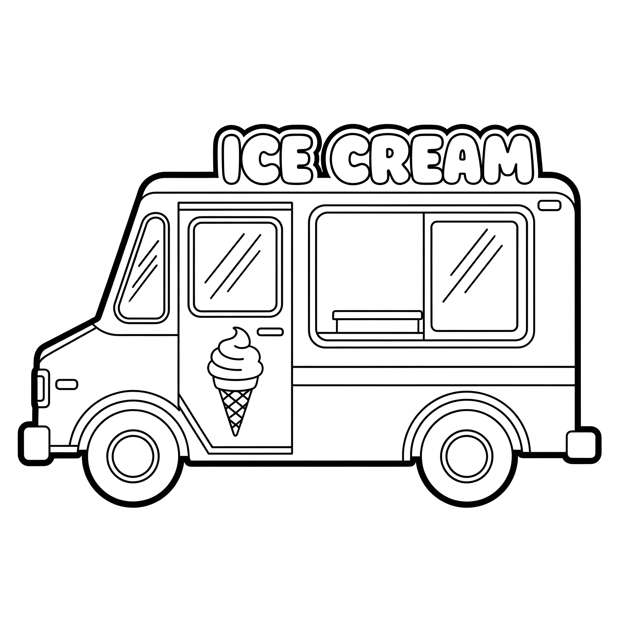 Ice Cream Truck Coloring Pages 2 kids Ice Cream Truck coloring pages