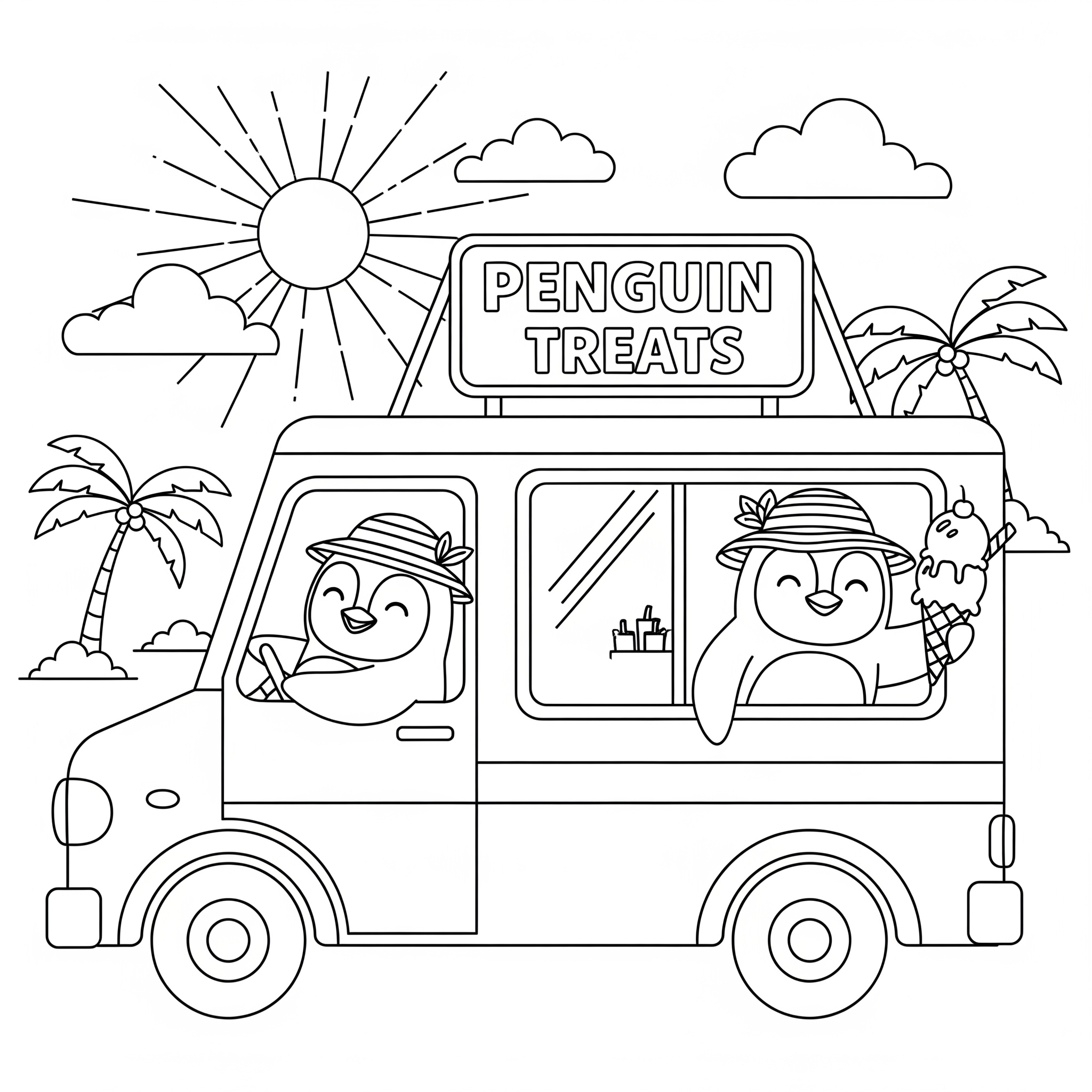 Ice Cream Truck Coloring Pages 14 kids Ice Cream Truck coloring pages 2